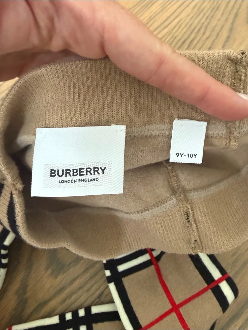Girls vintage check Burberry tights